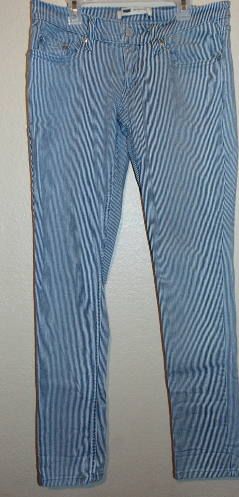 Striped skinny jeans